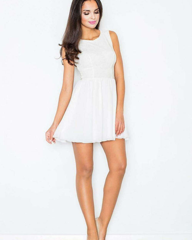 Elegant Sleeveless Lace Detail Dress