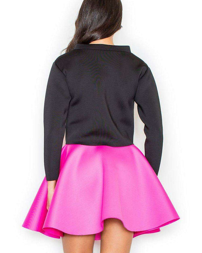 Elegant Laser-Cut A-Line Mini Skirt - Classic Charm