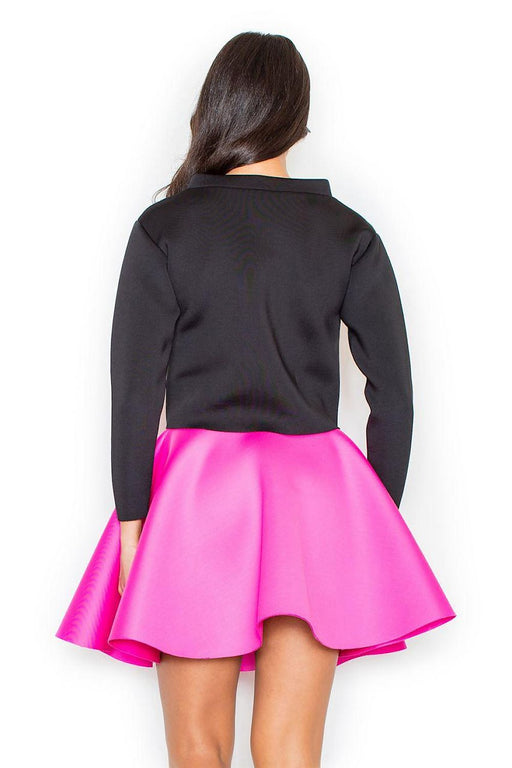 Flared Laser-Cut Mini Skirt by Figl - Feminine Elegance