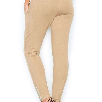 Sleek Zipper-Accent Cotton Trousers: Must-Have Chic Essentials for Active Women