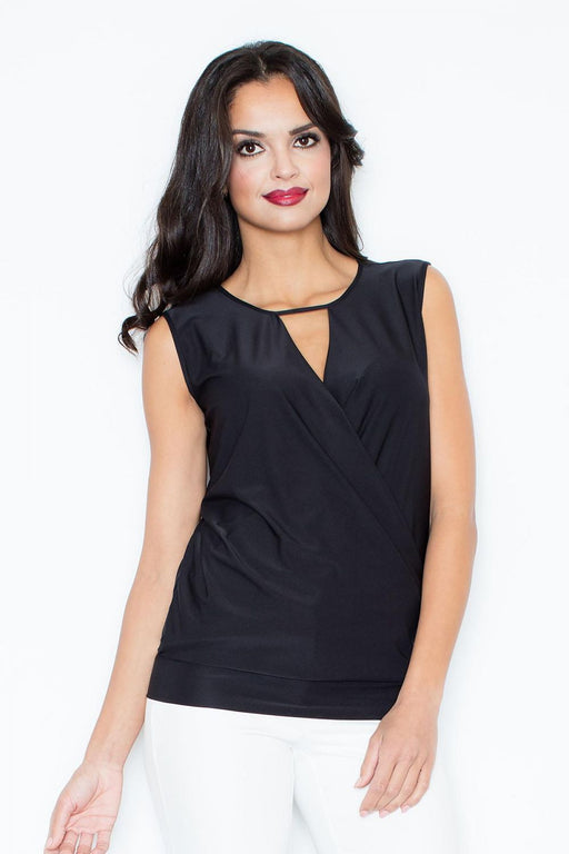 Chic Sleeveless Blouse with Alluring Cut-Out - Effortlessly Elegant & Versatile