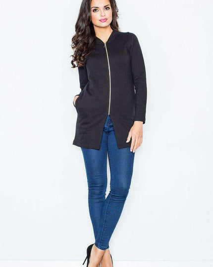 Chic Lightweight Cotton Zip-Up Jacket - Model 43867