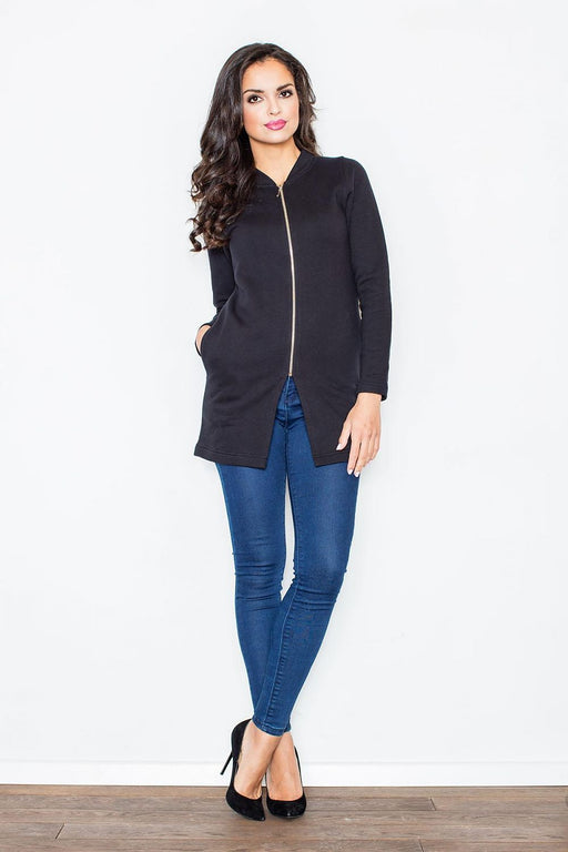 Cotton Zip-Up Jacket with Modern Design - Style 43867