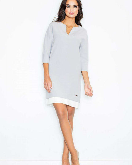 Chic Layered Sleeve Dress with Functional Pockets