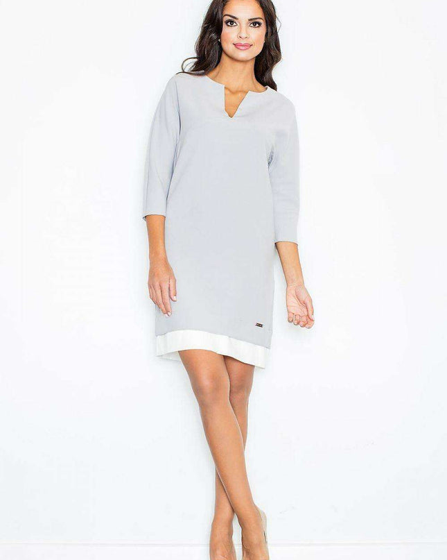 Chic Layered Sleeve Dress with Functional Pockets