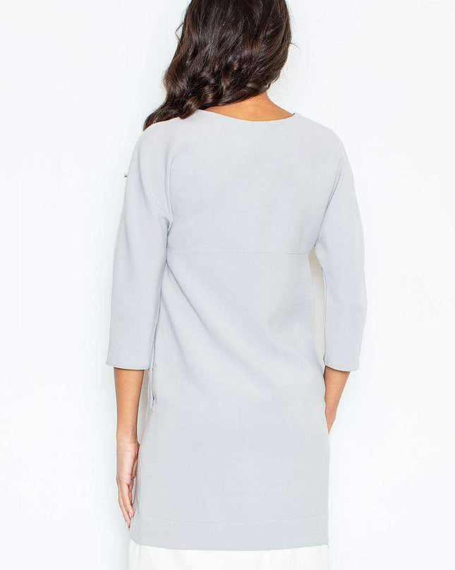 Chic Layered Sleeve Dress with Functional Pockets