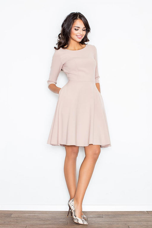 Elegant Pleated Knee-Length Dress - Chic Versatility for Every Event