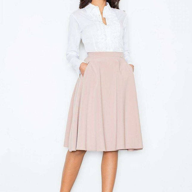 Chic Autumn Pleated Midi Skirt - A Wardrobe Staple