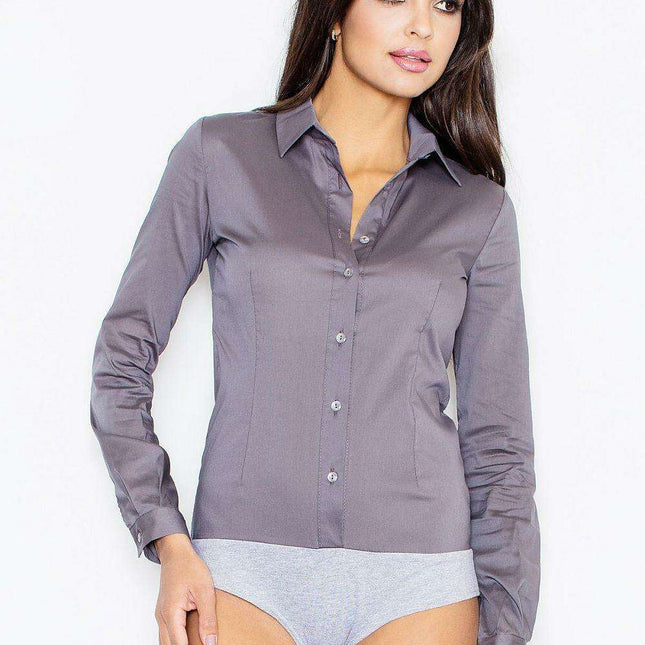 Chic Button-Down Bodysuit with Refined Style