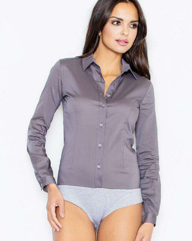 Chic Button-Down Bodysuit with Refined Style