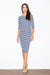 Elegant Navy Daydress with Side Zipper - Stylish Comfort for Every Event