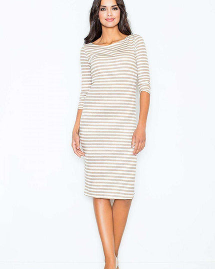 Chic Navy Cotton Daydress with Elegant Side Zipper - Ideal for Any Occasion