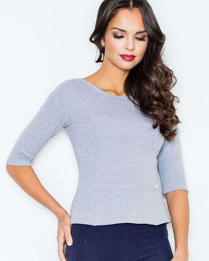 Chic 3/4 Sleeve Classic Blouse - A Wardrobe Essential