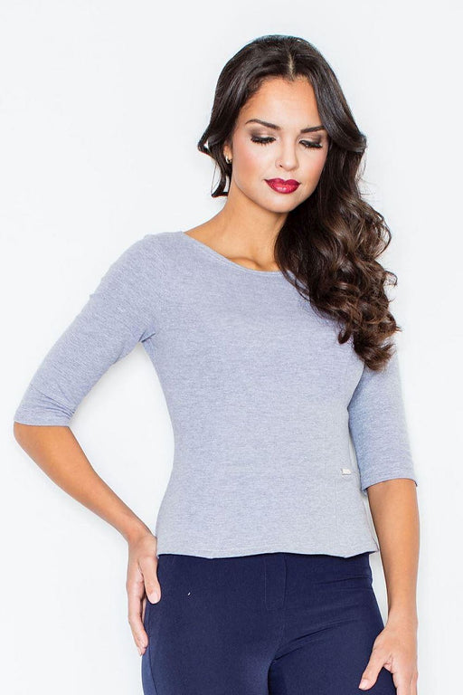 Classic 3/4 Sleeve Fitted Blouse - Timeless Chic