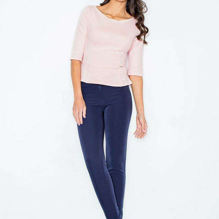 Chic Cotton Blouse with 3/4 Sleeves - Effortless Style and Comfort