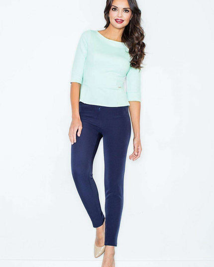 Elegant 3/4 Sleeve Cotton Blend Top