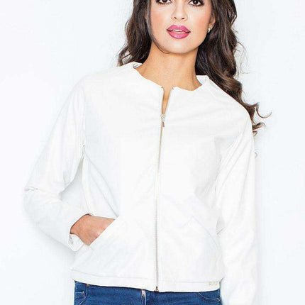 Sustainable Chic: Eco Leather Baseball Jacket with Adjustable Back Design