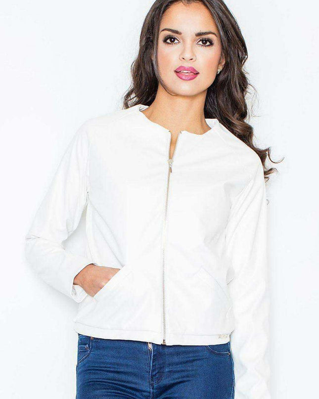 Sustainable Chic: Eco Leather Baseball Jacket with Adjustable Back Design