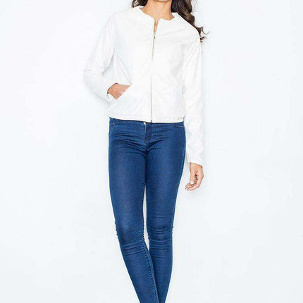 Sustainable Chic: Eco Leather Baseball Jacket with Adjustable Back Design