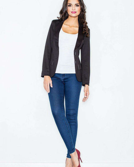 Chic Knit Jacket and Skirt Ensemble - Figl 10113