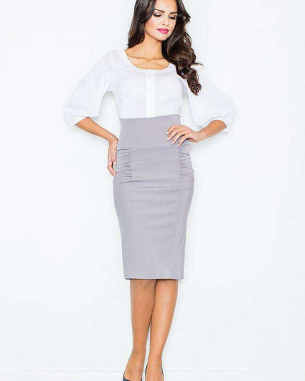Chic High-Waisted Pleated Pencil Skirt - A Versatile Fashion Must-Have