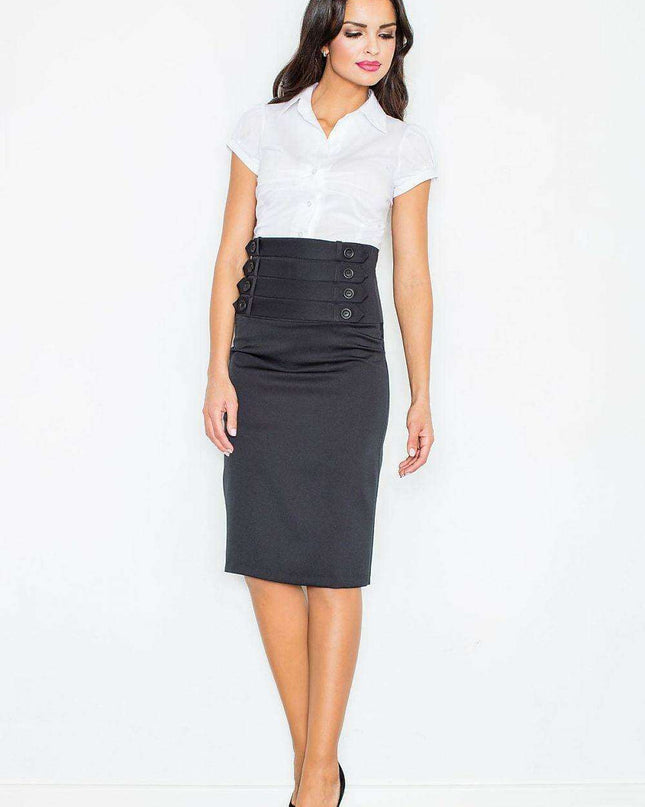 Elegant Polyester-Elastane Blend Skirt - Available in Various Sizes for Every Occasion