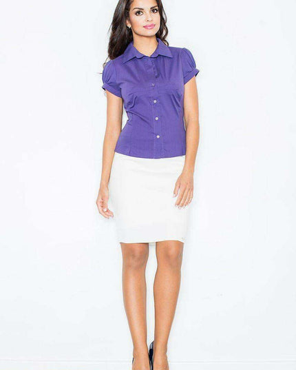 Essential Cotton Blend Short Sleeve Shirt - Model 4009: Comfort Meets Elegance