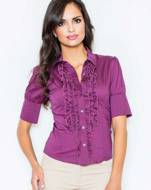 Cotton Blend Short Sleeve Shirt - Model 4001: Effortless Elegance for Any Occasion