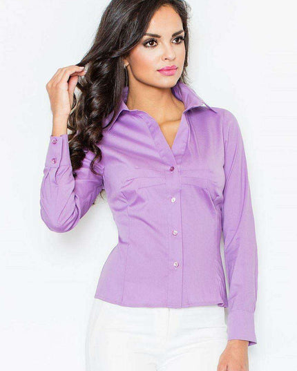 Elegant Cotton Blend Long Sleeve Shirt - The Perfect Blend of Style and Comfort