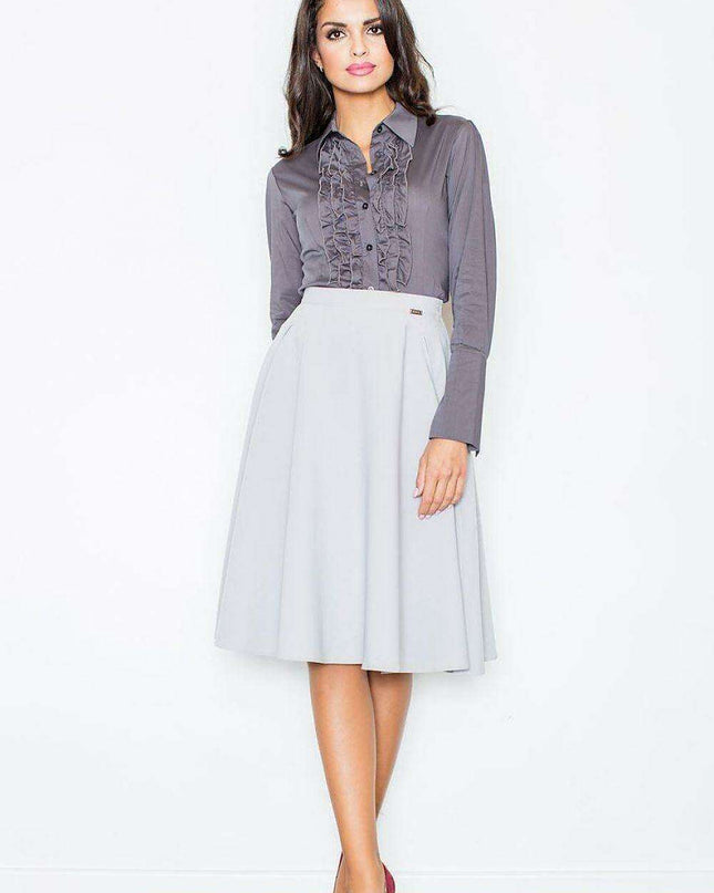 Sophisticated Long Sleeve Blouse with Stylish Jabot Detail