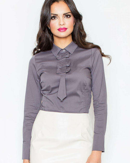 Elegant Stretch Cotton Blend Top - Style 5065