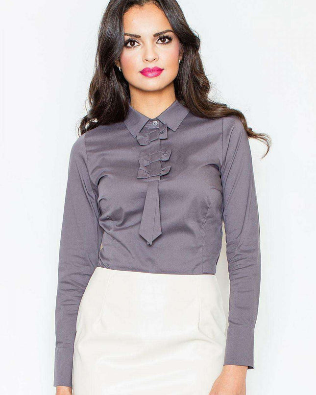 Elegant Stretch Cotton Blend Top - Style 5065