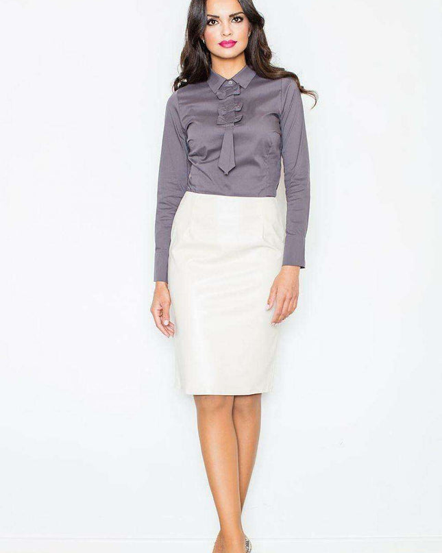 Elegant Stretch Cotton Blend Top - Style 5065