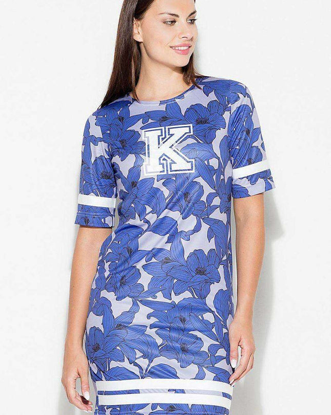 Floral Elegance Knee-Length Daydress for Effortless Style