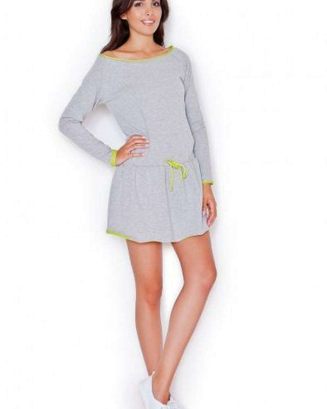 Athleisure Elegance Waist-Tie Mini Dress for Effortless Fashion