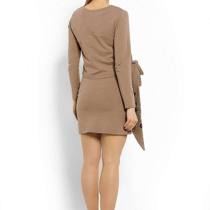 Floral Embroidery Nursing Tunic Dress for Expecting Moms