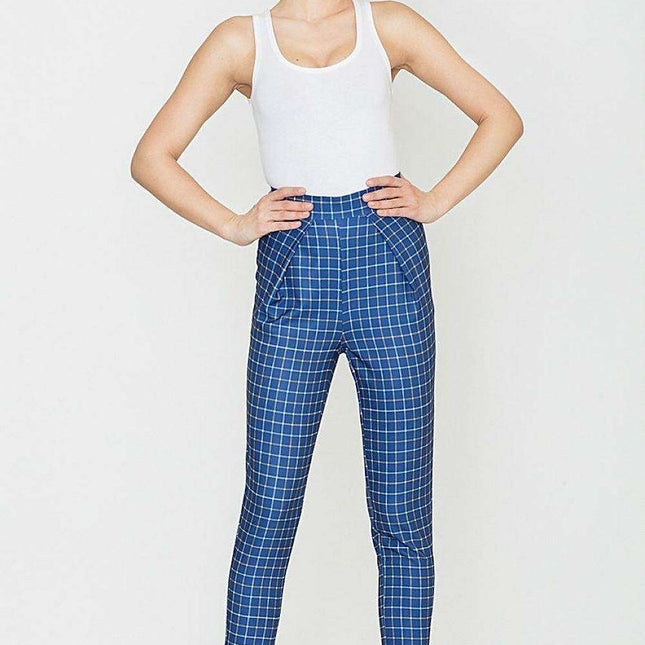 Lenitif Retro Checkered Trousers for Stylish Women