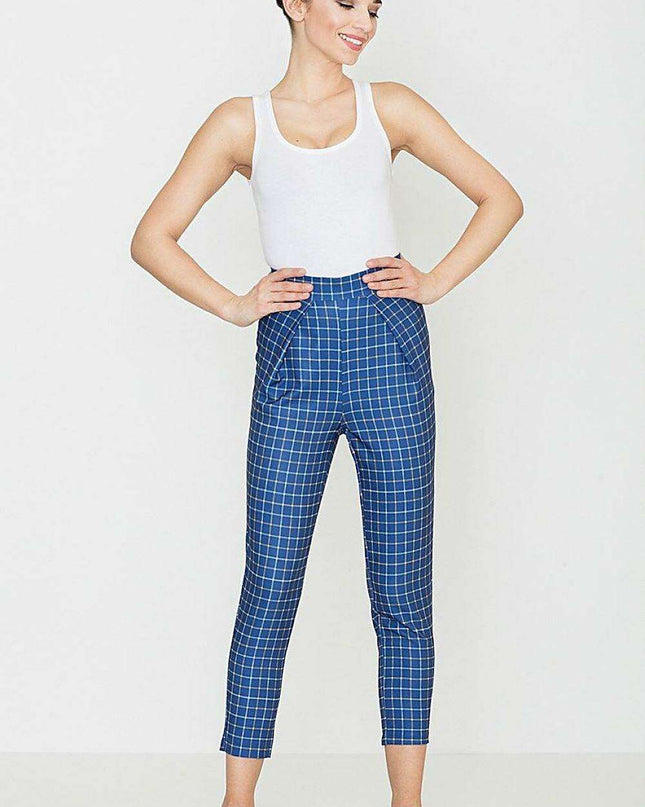 Lenitif Retro Checkered Trousers for Stylish Women