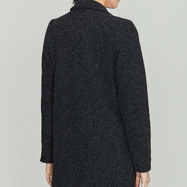 Elegant Wool Blend Collar Coat
