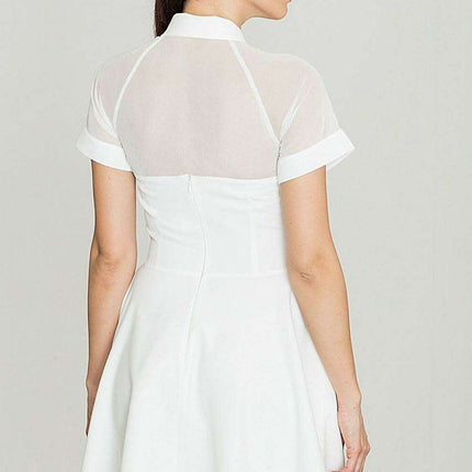 "Lenitif" Sheer Mesh Top Short Dress - Elegant Charm for Every Occasion