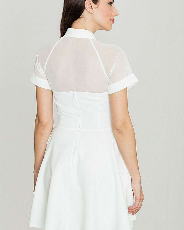 "Lenitif" Sheer Mesh Top Short Dress - Elegant Charm for Every Occasion