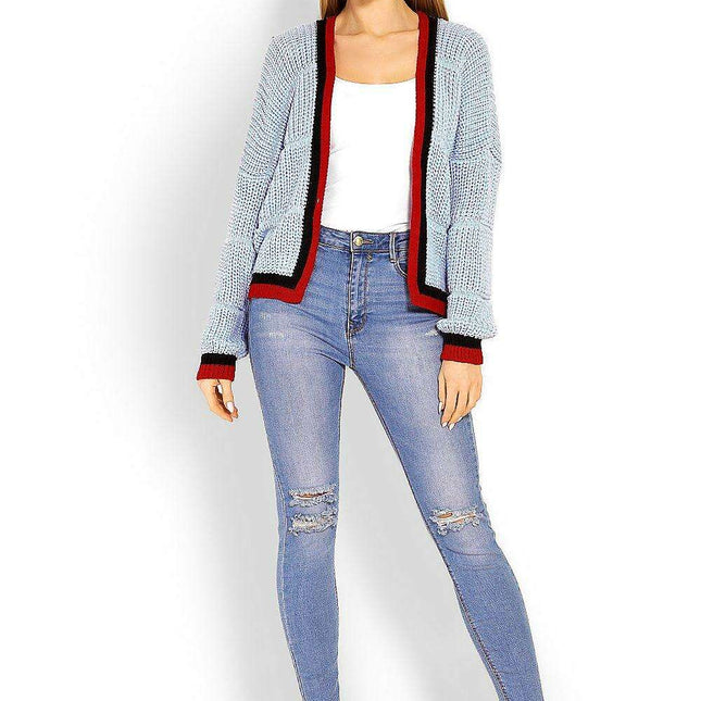 Cozy Chic Contrast Detail Cardigan