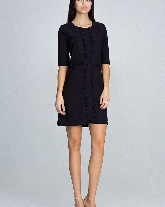 Elegant Ruffled Cocktail Dress for a Romantic Evening