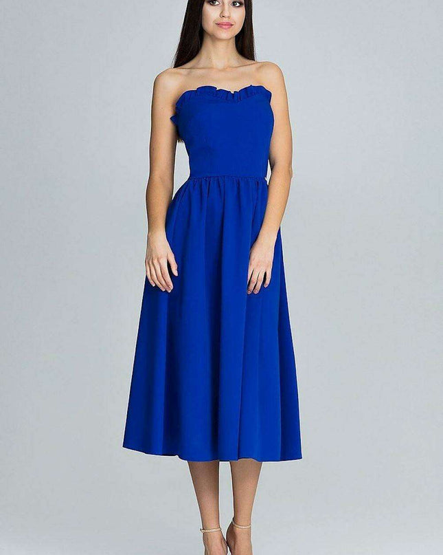 Sophisticated Ruffled Evening Gown for Celebratory Events