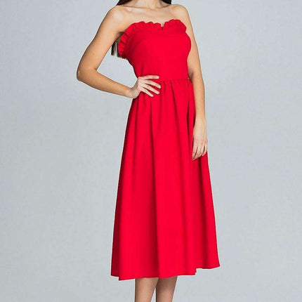 Sophisticated Ruffled Evening Gown for Celebratory Events