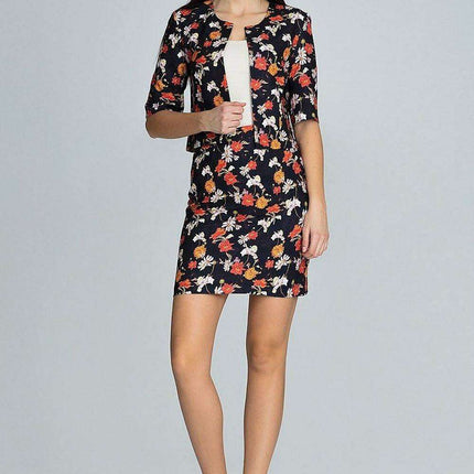 Floral Chic Skirt and Blazer Set