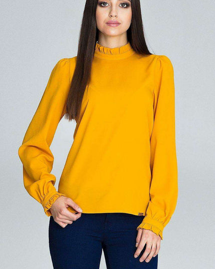 Elegant Pleated Sleeve Blouse - Timeless Style Collection