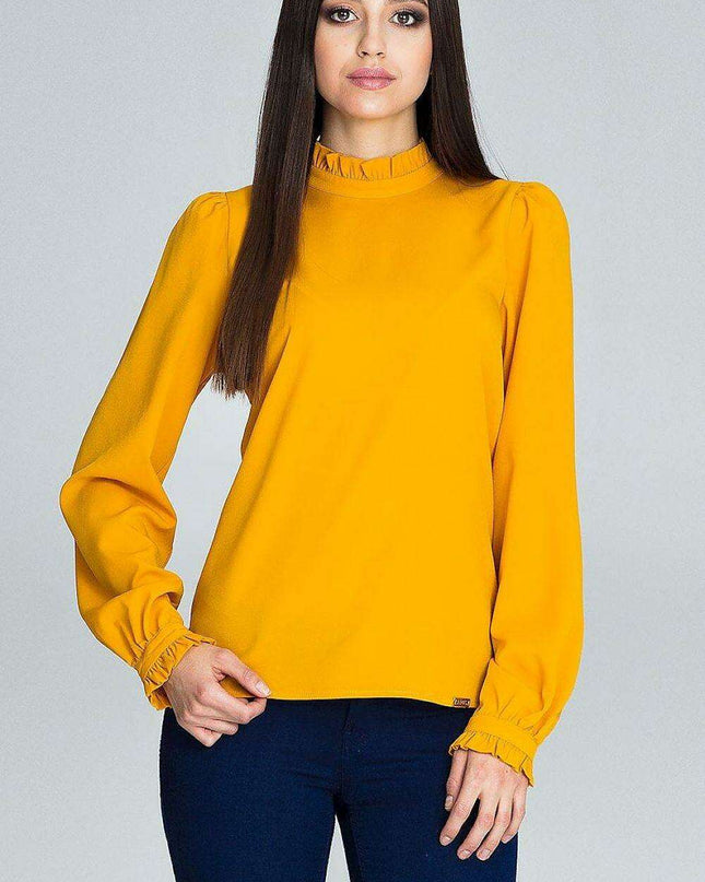 Elegant Pleated Sleeve Blouse - Timeless Style Collection