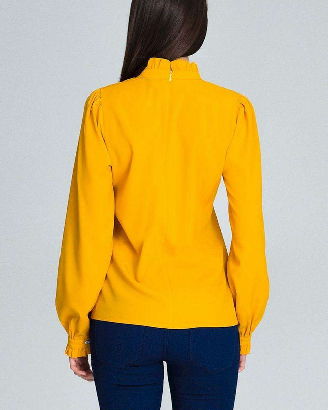 Elegant Pleated Sleeve Blouse - Timeless Style Collection