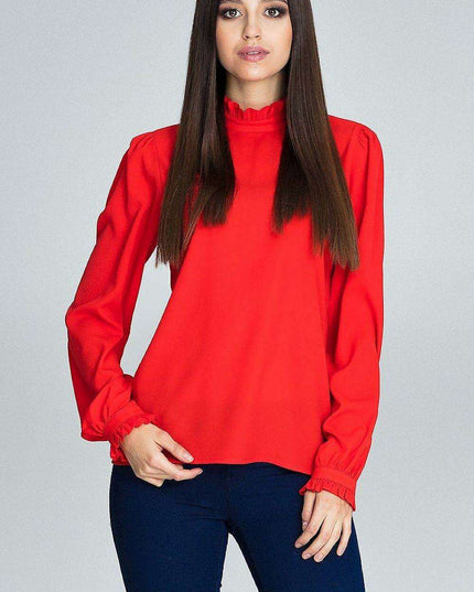 Elegant Pleated Sleeve Blouse - Timeless Style Collection